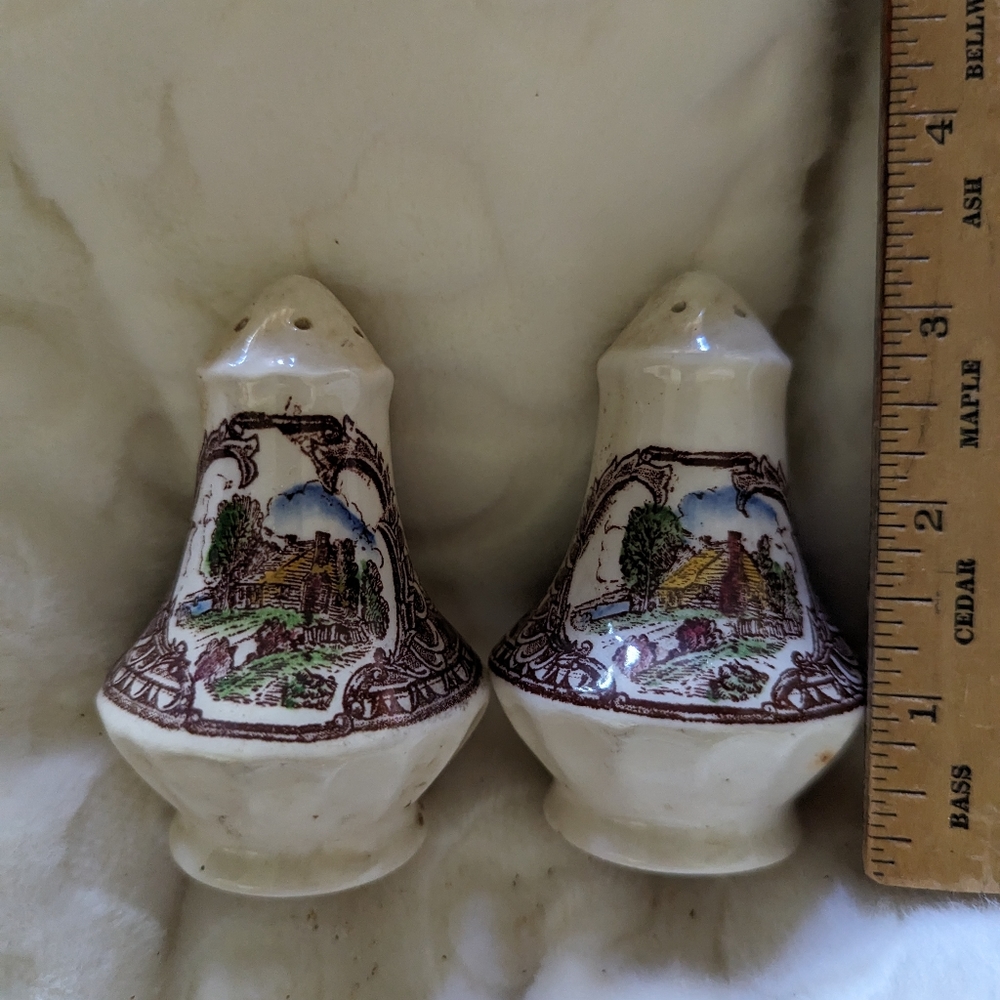 Vintage salt and pepper shakers village
